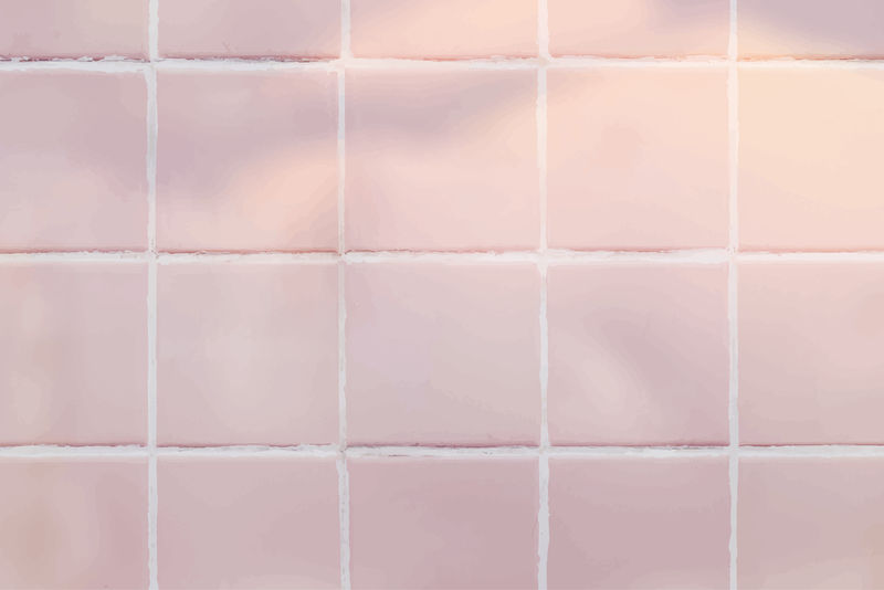 粉彩粉色瓷砖图案背景向量