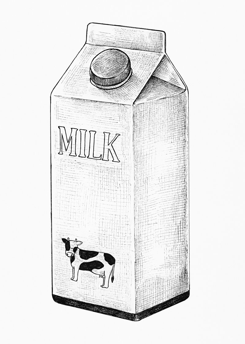 手绘牛奶盒