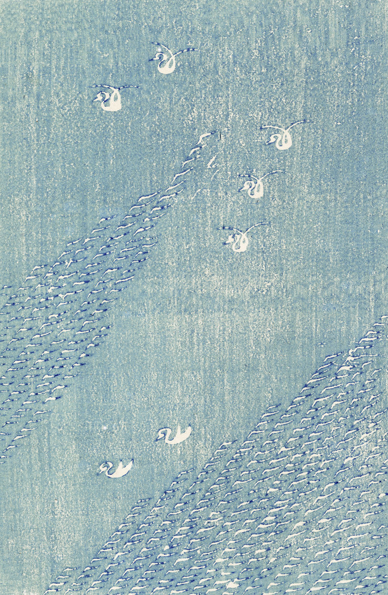 日本古董原版木版画的古董插图