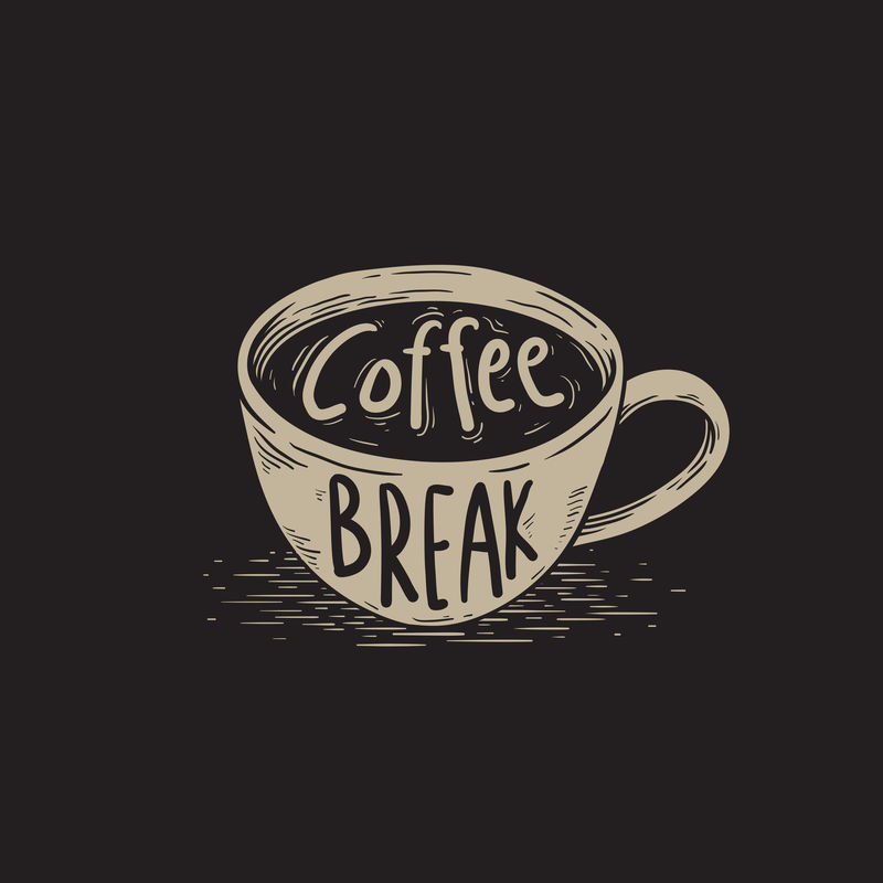 咖啡休息向量