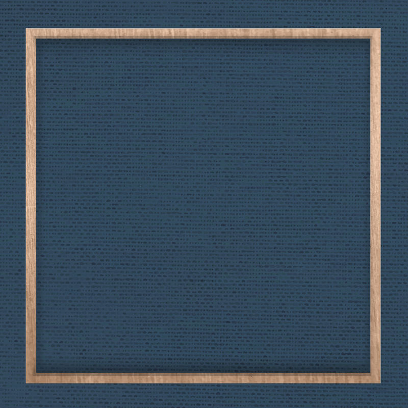 蓝色织物纹理背景向量上的木制框架