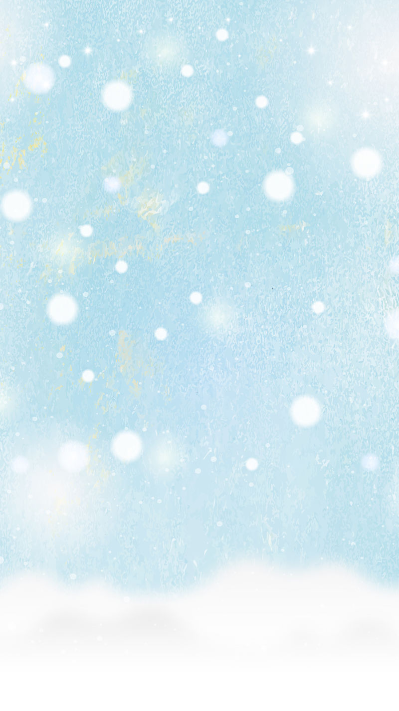 雪景手机壁纸矢量水彩绘画
