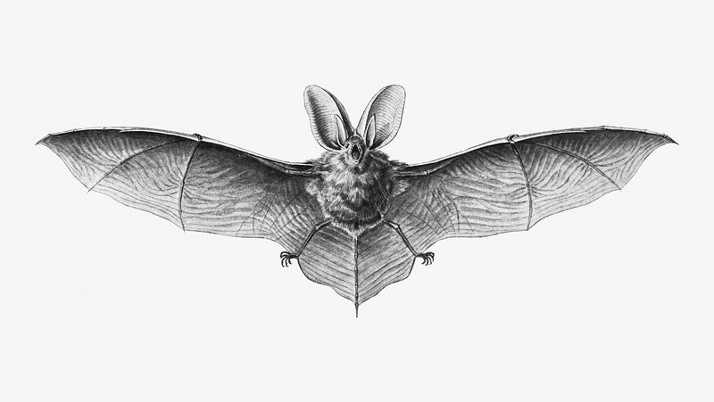白色背景上的复古蝙蝠插图