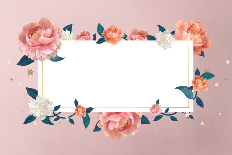 空白花卉横幅模板插图