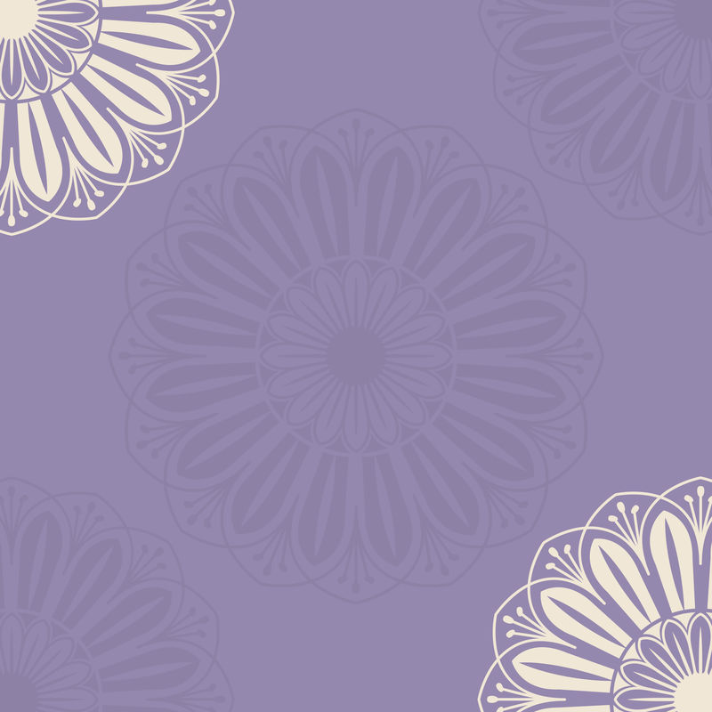 斋月穆巴拉克和开斋节的紫色花卉背景psd