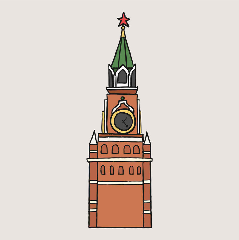 俄罗斯传统Spasskaya塔插图
