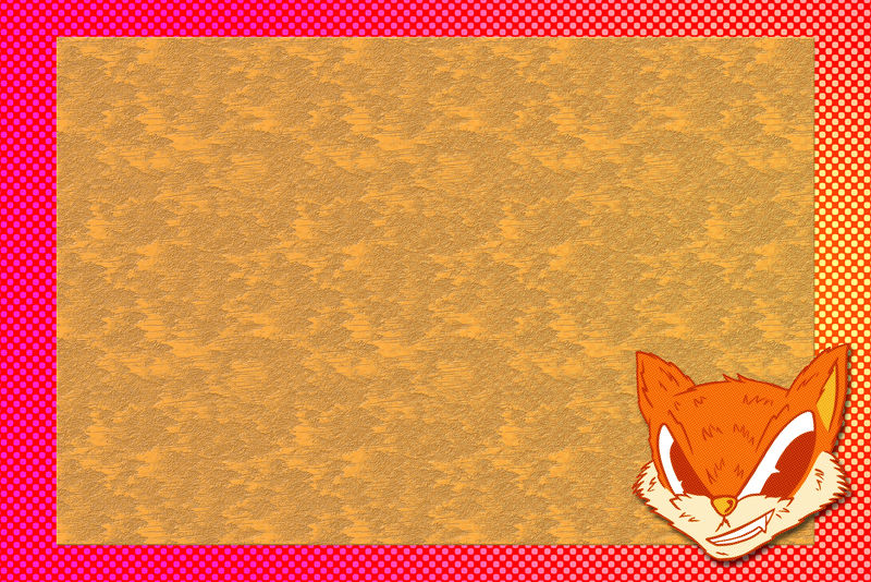 橙色狐狸卡通框架设计资源