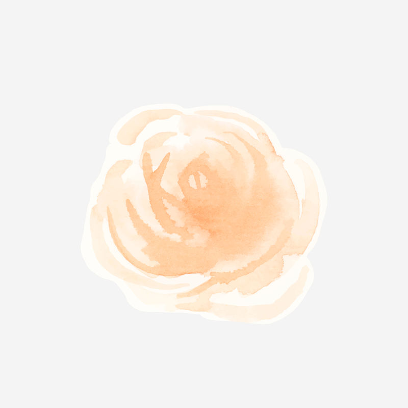 玫瑰花矢量水彩装饰贴纸