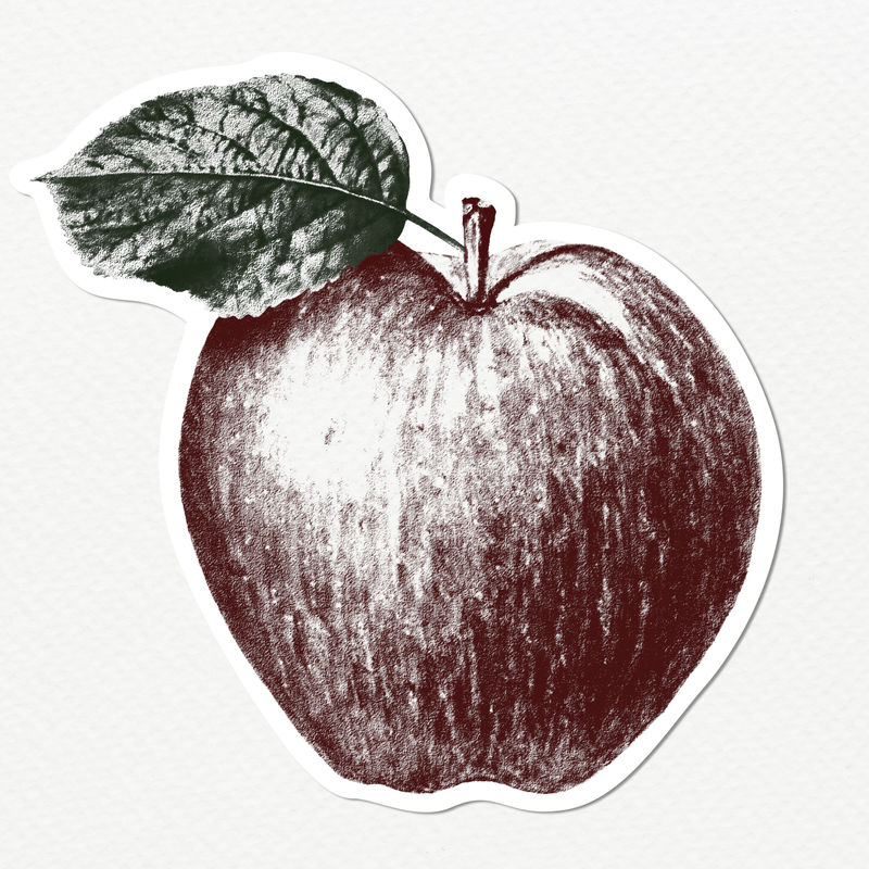 复古苹果贴纸设计