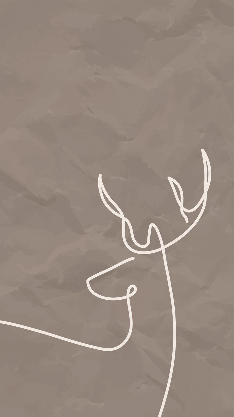 Deer iPhone壁纸最小背景向量