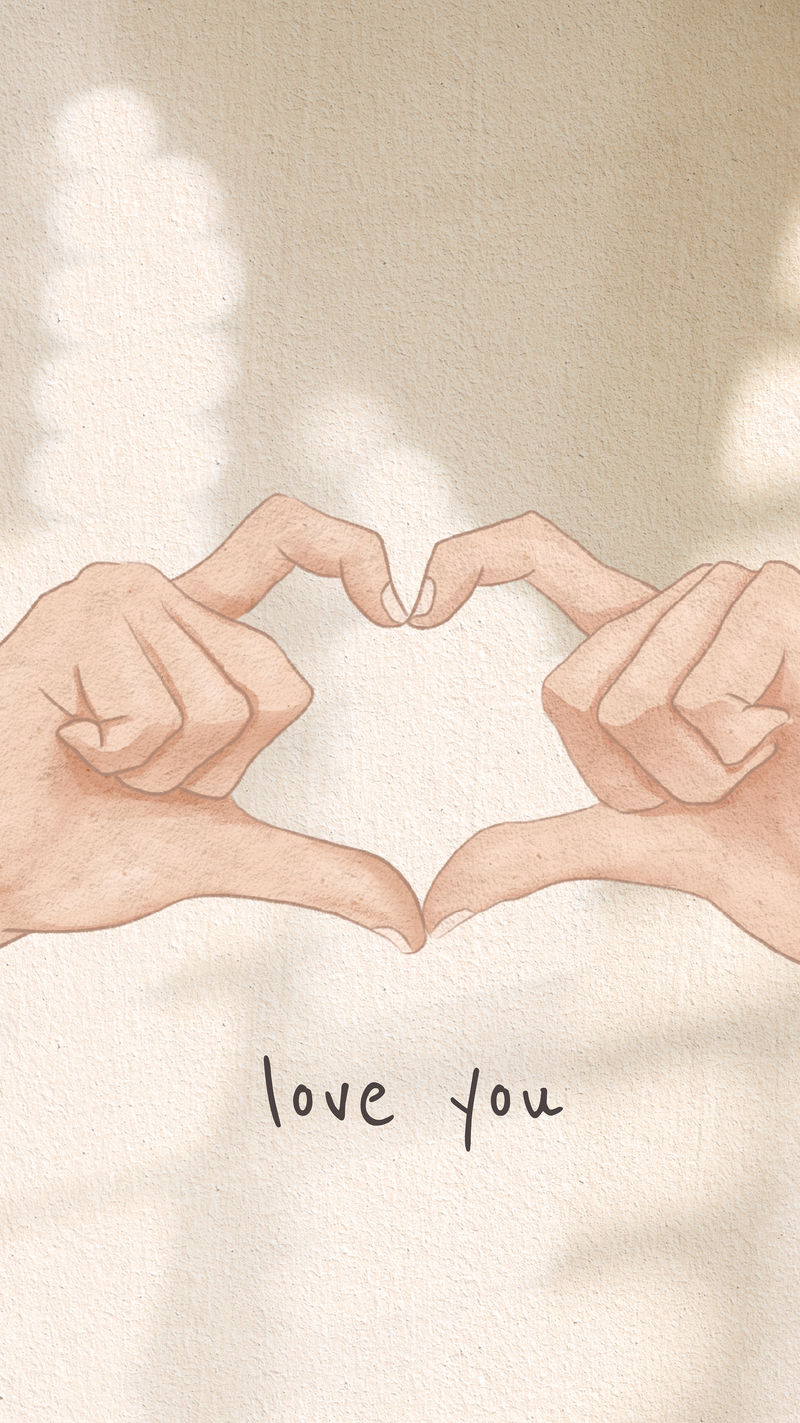 情人节名言“爱你的心”手语社交媒体故事