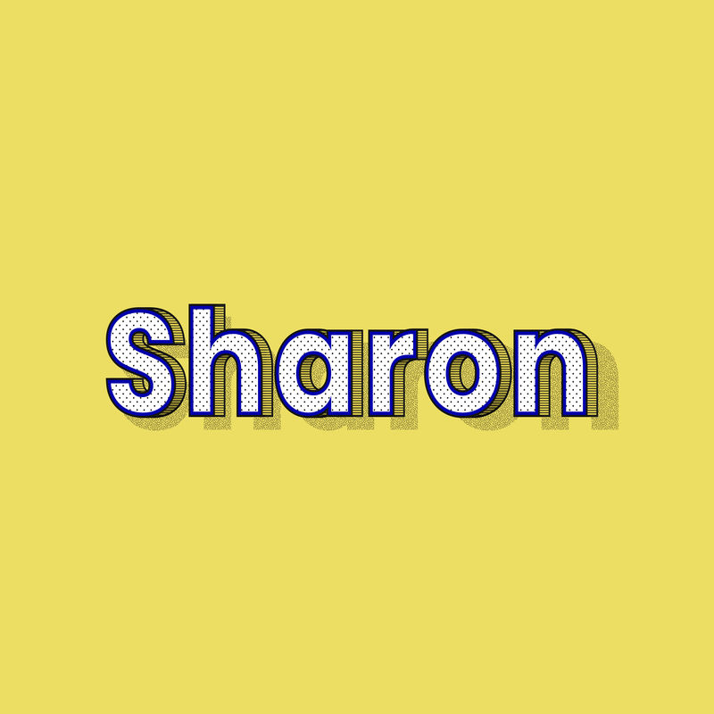 Sharon name复古虚线风格设计
