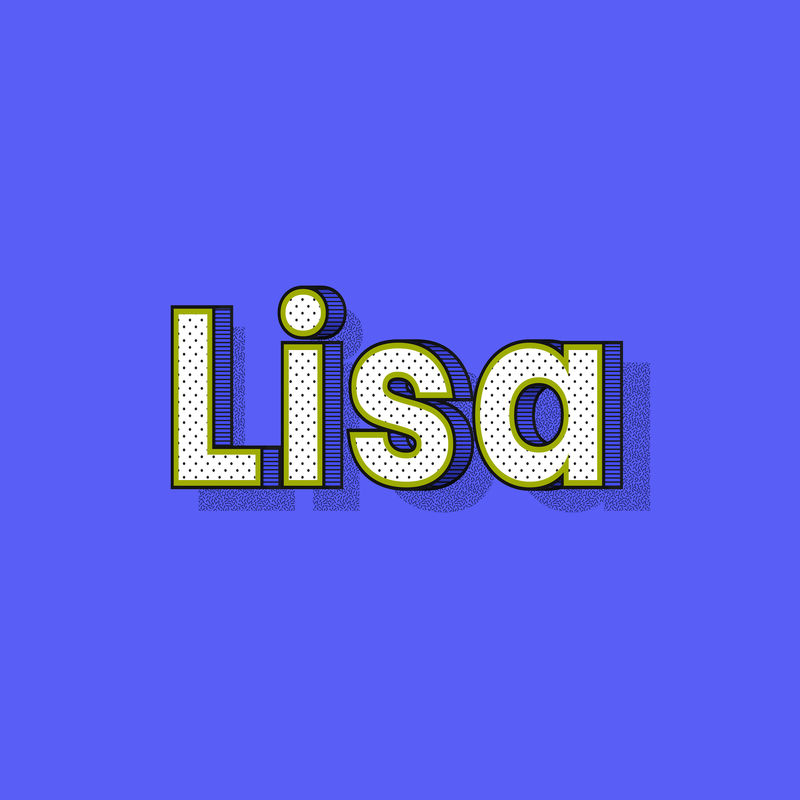 Lisa name复古点式设计