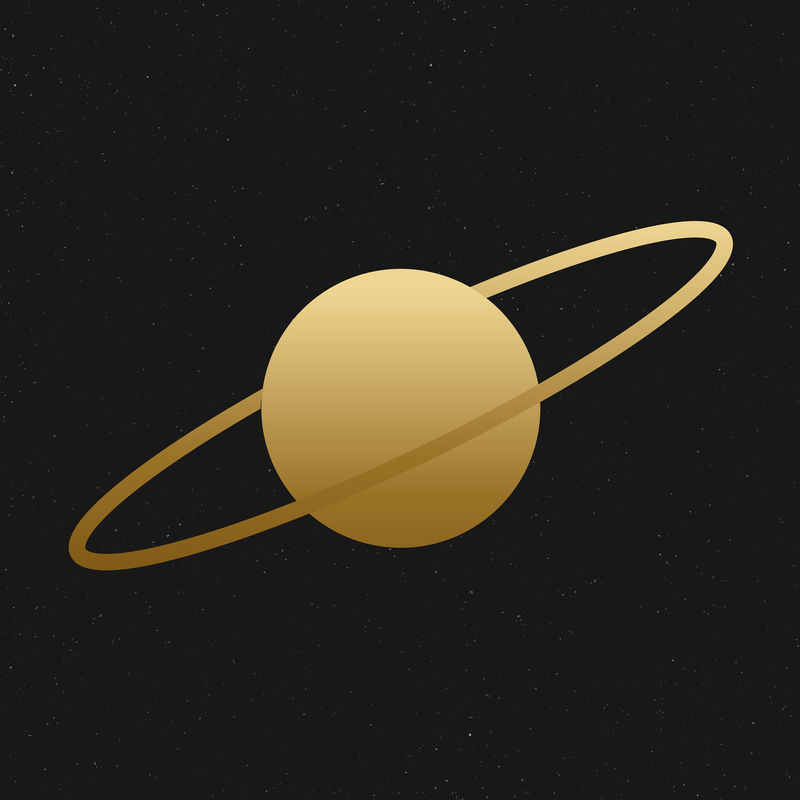银河土星元素黄金美学行星艺术