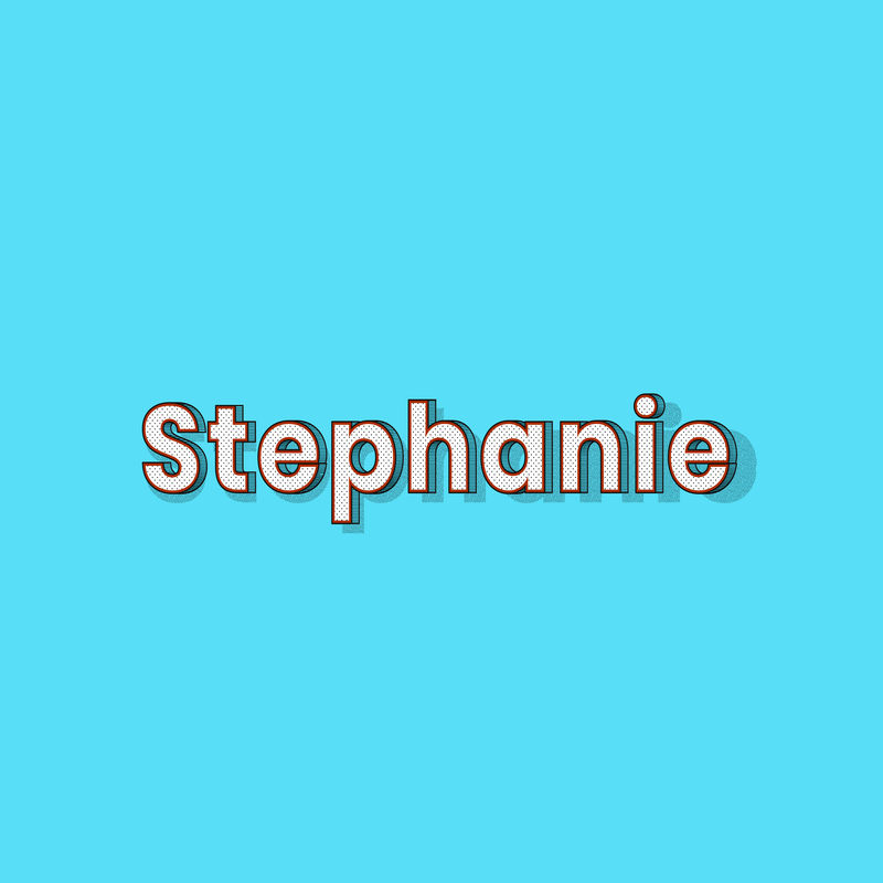 女性姓名Stephanie字体刻字