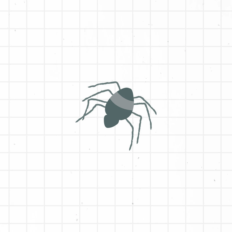 蜘蛛图标神秘魔术剪贴画插图最小图纸