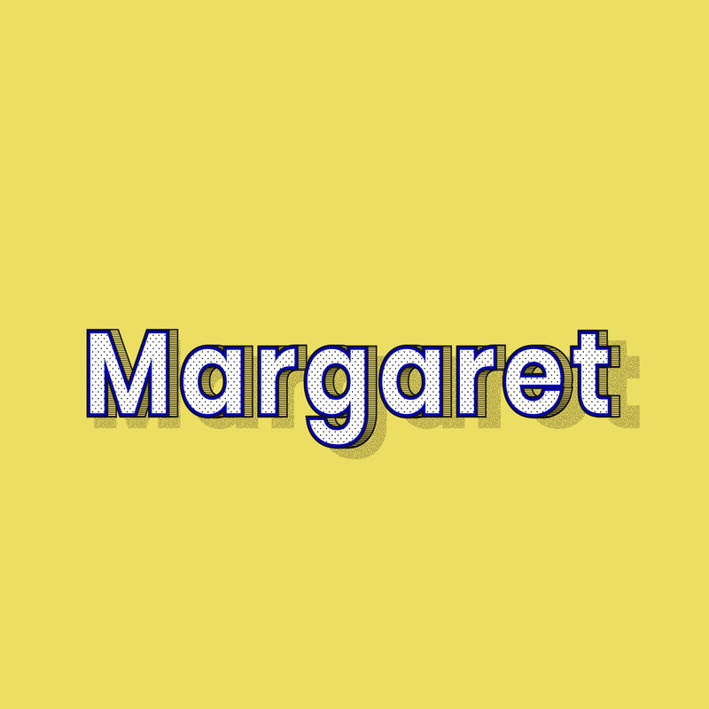 Margaret姓名字体阴影复古排版