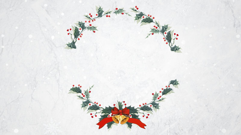 空白节日圣诞花环设计背景