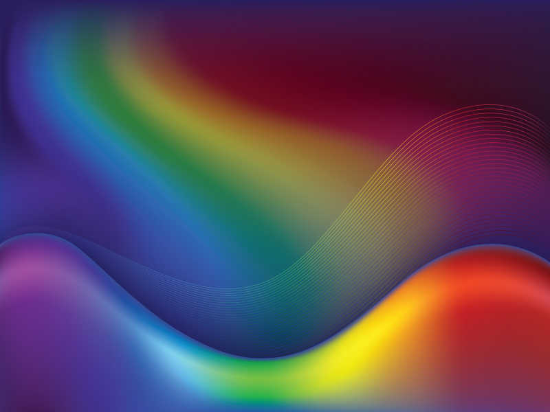 矢量抽象的彩虹背景