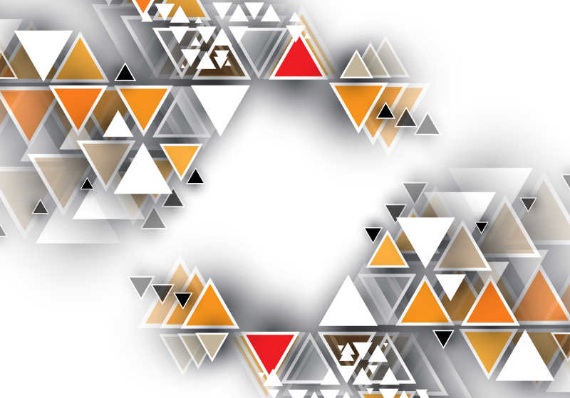 抽象彩色三角形的技术矢量背景
