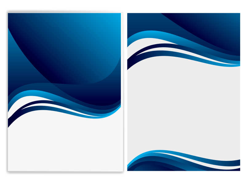 矢量蓝色波纹创意商业设计模板