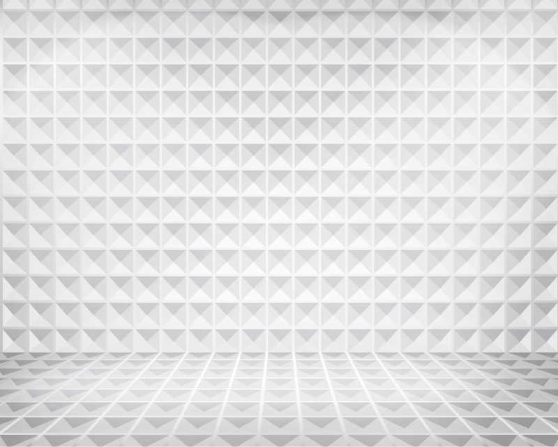 四方立体墙壁空空间矢量图