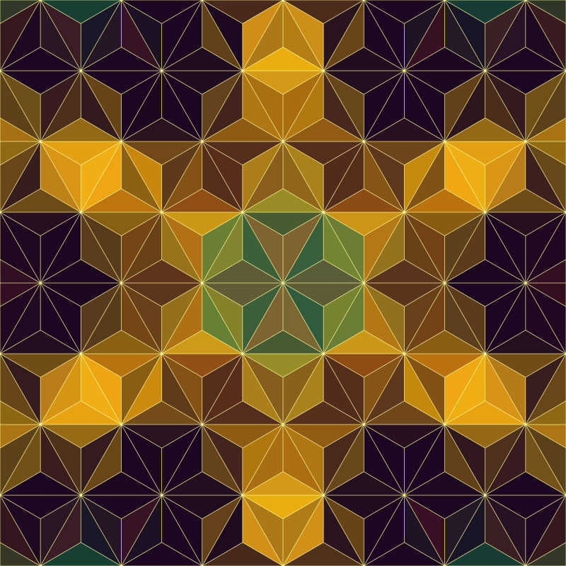 抽象立体三角矢量背景插图