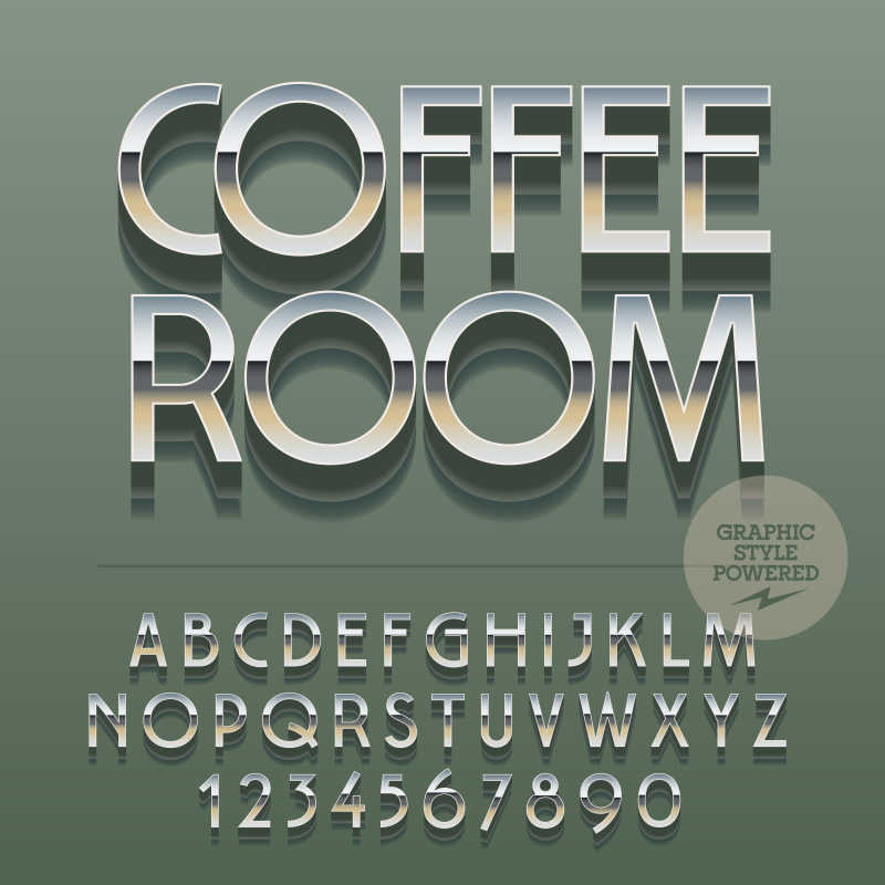 墨绿色咖啡店文字宣传海报矢量背景
