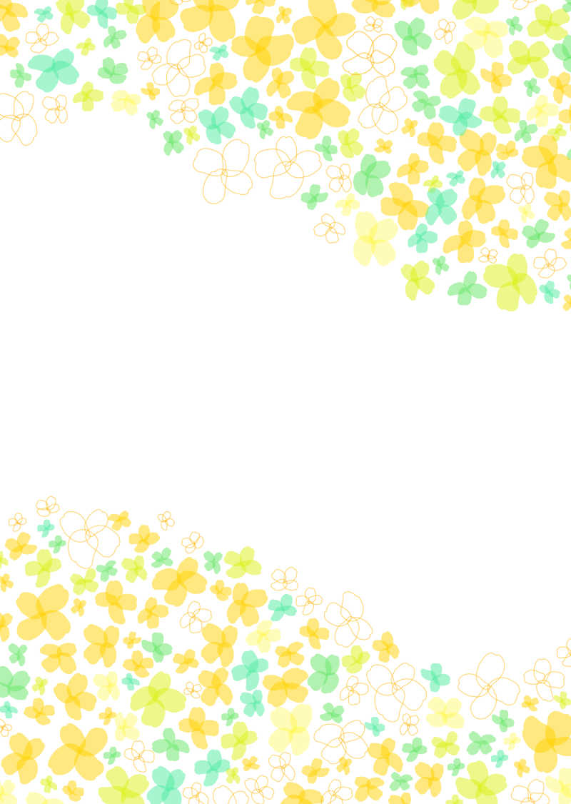 矢量黄色花朵框架