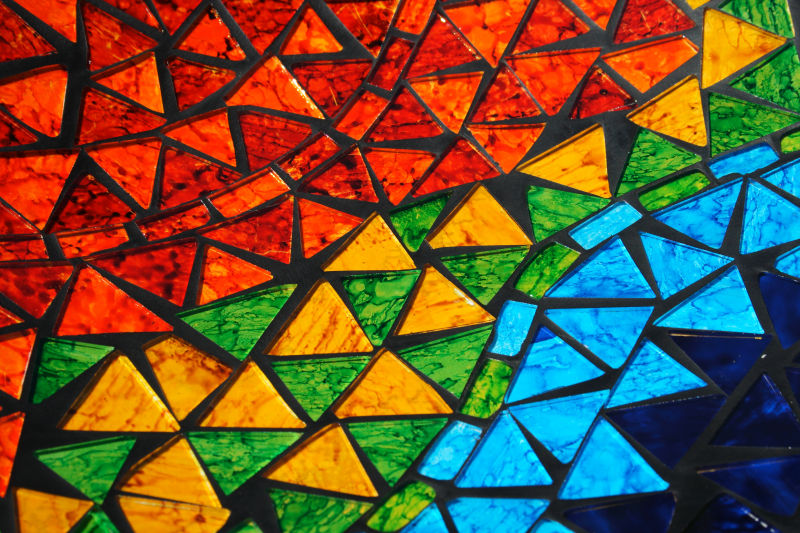 彩色三角砖