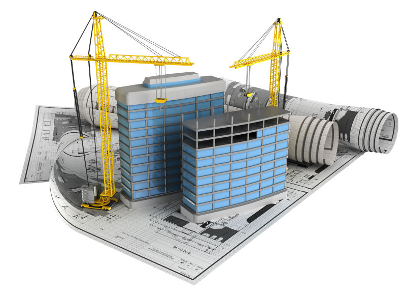 建筑结构设计图和模型