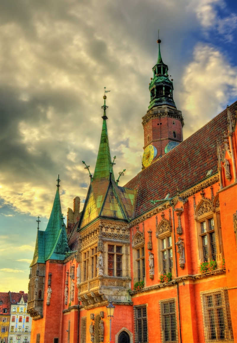波兰弗罗茨瓦夫旧市政厅景观