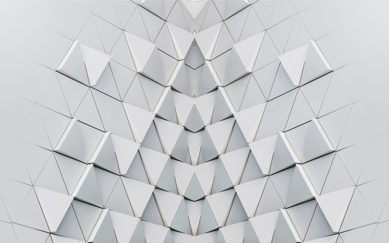 现代铝通风立面三维立体图