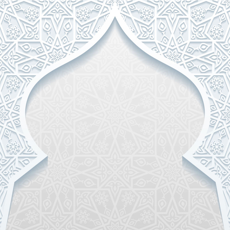 伊斯兰风格的矢量抽象花纹背景