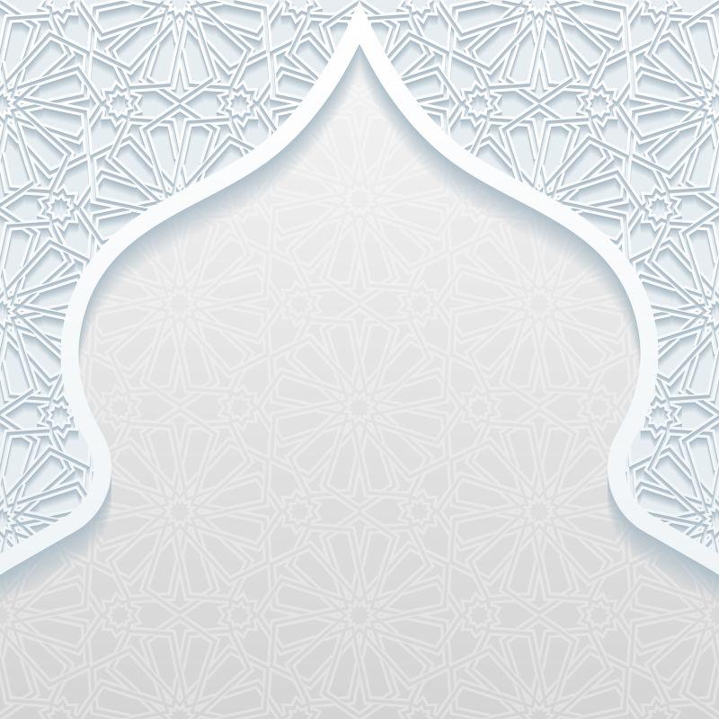 有伊斯兰传统装饰的矢量抽象背景