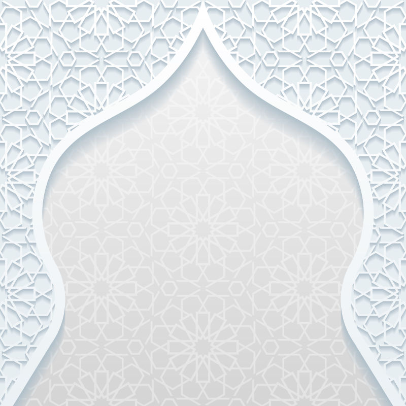 矢量抽象有传统伊斯兰装饰的背景