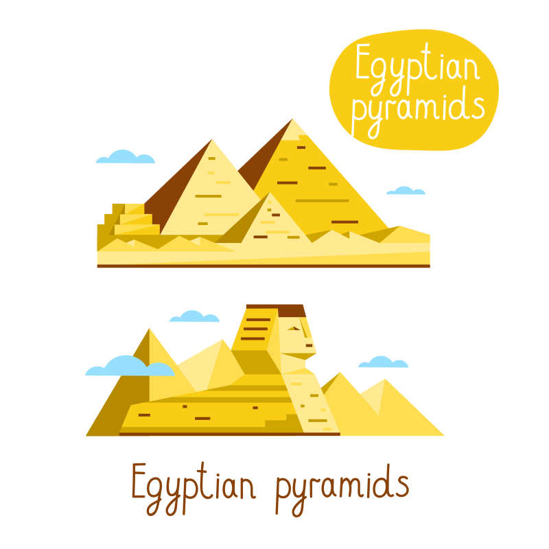 矢量埃及金字塔图标