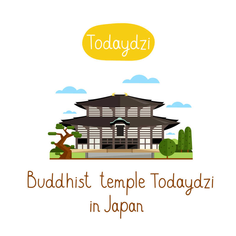 矢量日本佛教寺庙图标