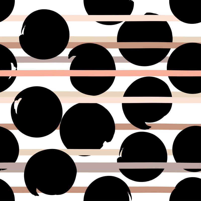 彩色线条的黑色圆点矢量图形背景