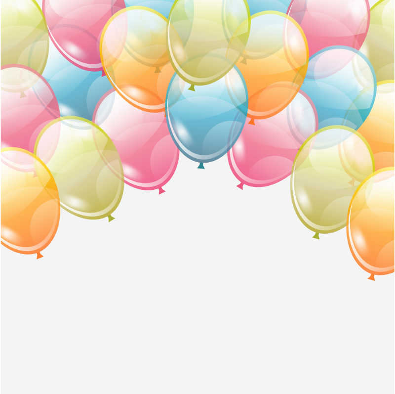 生日气球主题矢量背景